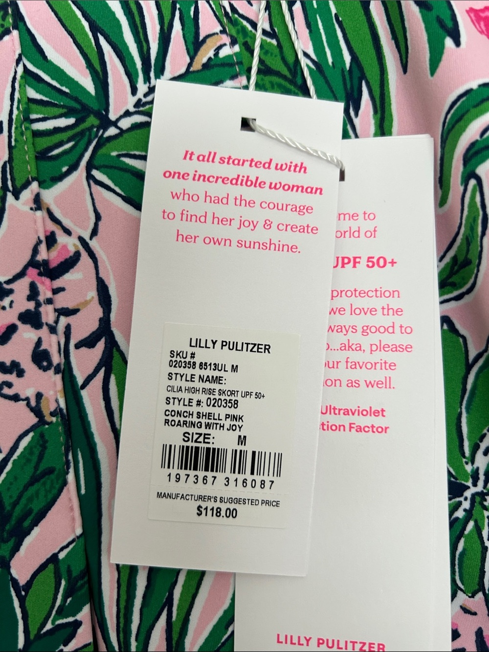 Lilly Pulitzer Luxletic Cilia Skort Roaring With Joy - Picture 2 of 4